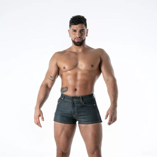 Raw Denim Tear-Away Shorts