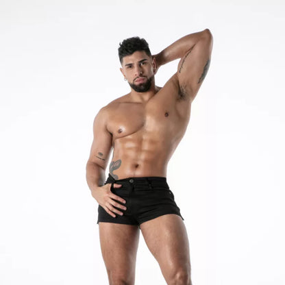 Raw Denim Tear-Away Shorts
