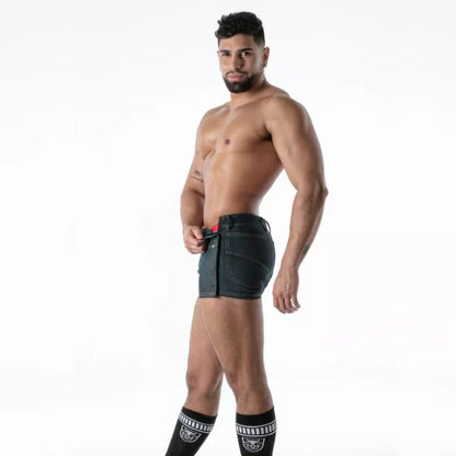 Raw Denim Tear-Away Shorts