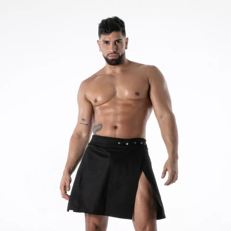Raw Denim Zip Kilt