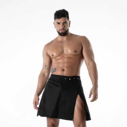 Raw Denim Zip Kilt