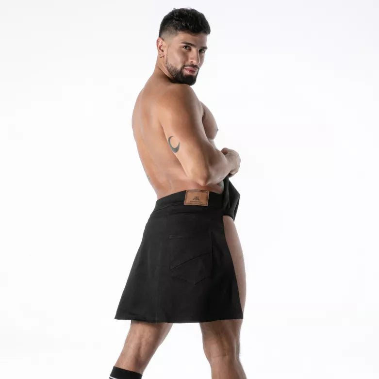Raw Denim Zip Kilt