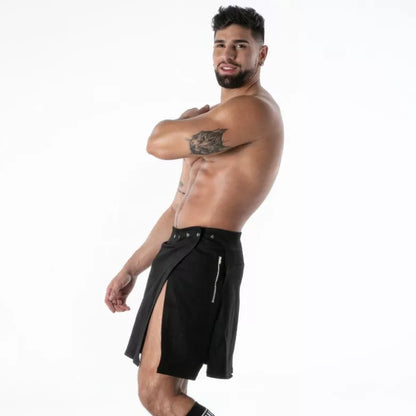 Raw Denim Zip Kilt
