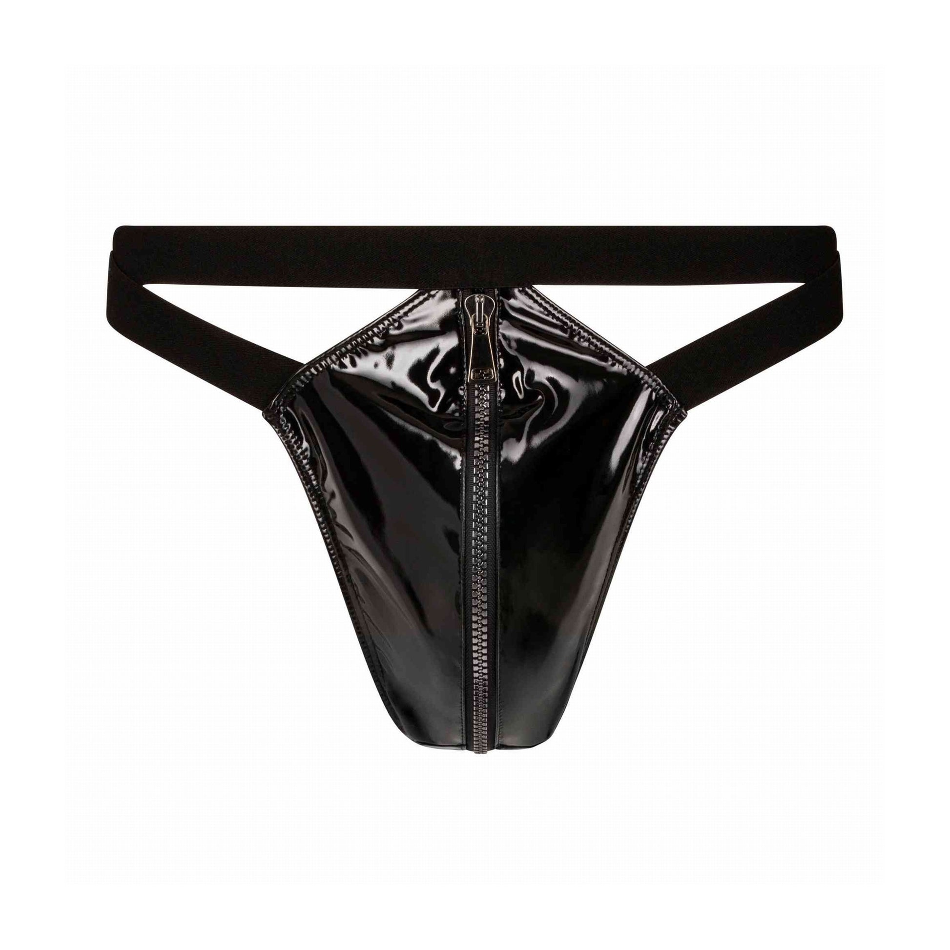 The front of the Runolf Shiny Pouch Thong.