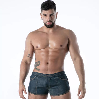 Raw Denim Retro Shorts
