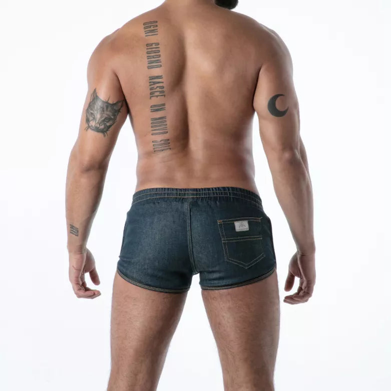 Raw Denim Retro Shorts