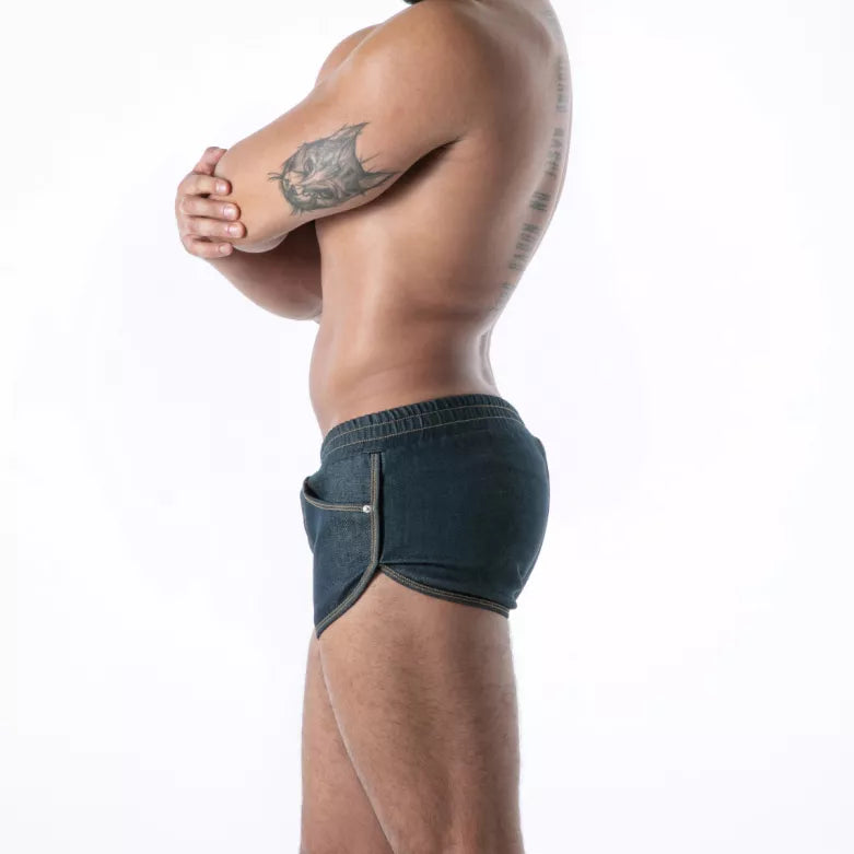 Raw Denim Retro Shorts