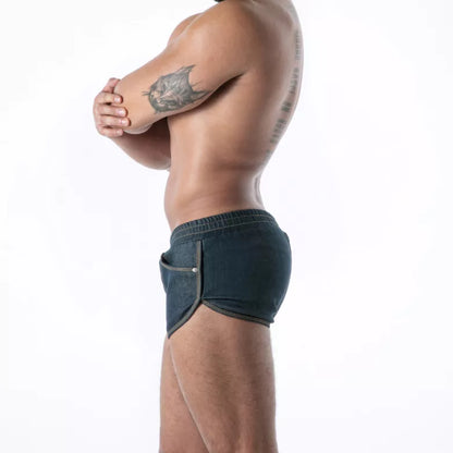 Raw Denim Retro Shorts