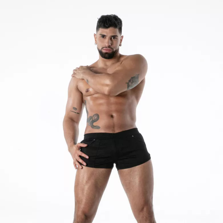 Raw Denim Retro Shorts