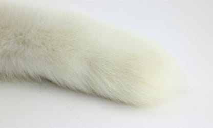 White Fox real fur clip-on tail.