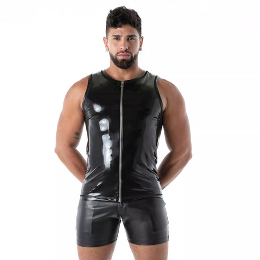 Zipped Tank Top Latex Second Skin