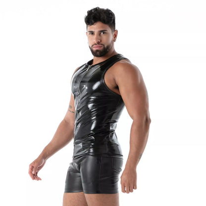 Zipped Tank Top Latex Second Skin