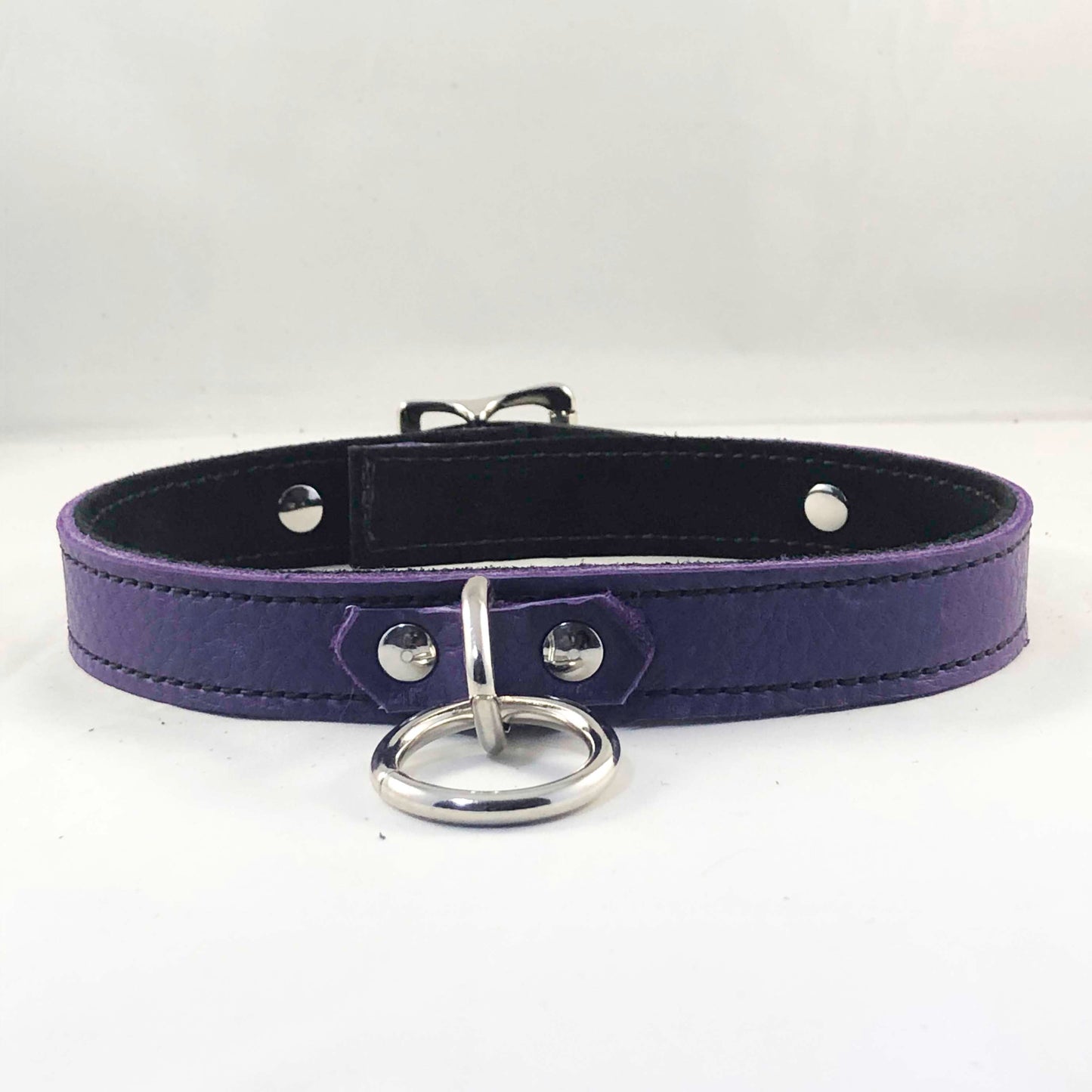 The front view of the purple Basic Single Ring Collar.