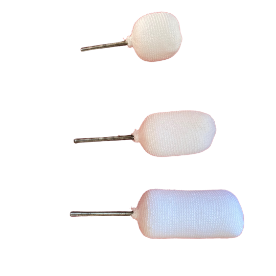 A small, medium and large Screw on Torch Head.