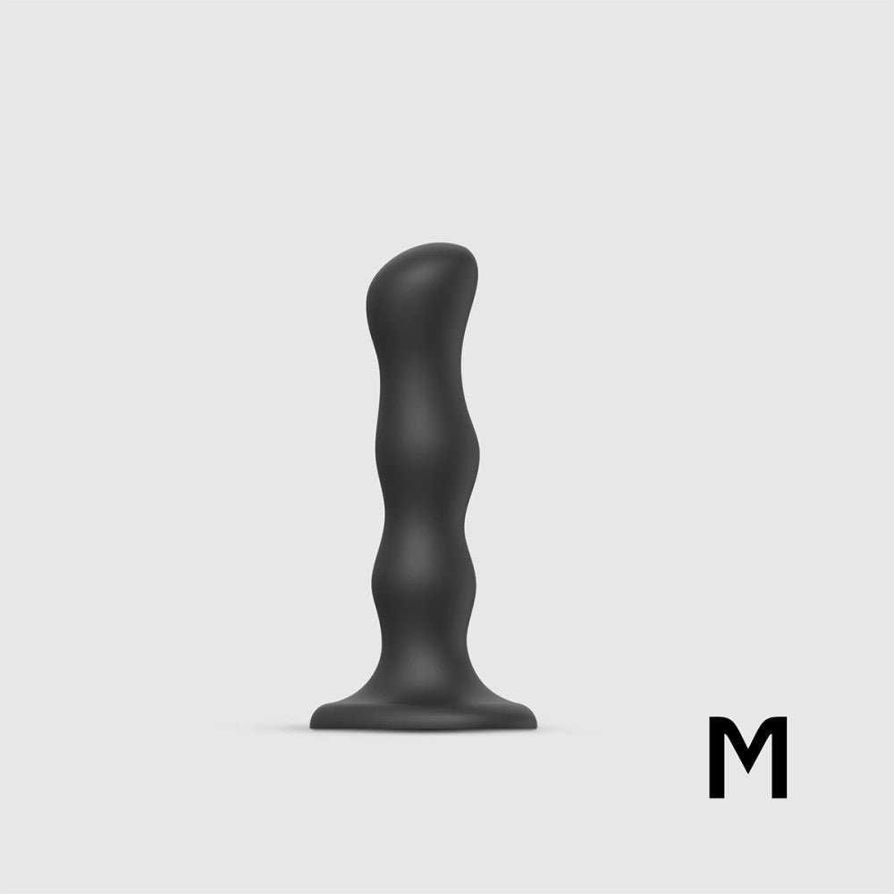 The black medium Strap-On-Me Shaking Balls Dildo.