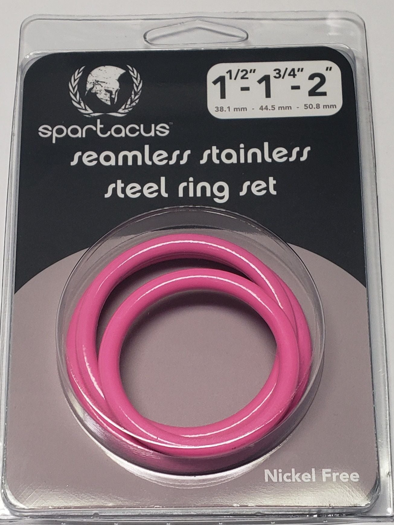 The pink Seamless Stainless Steel Ring Set.