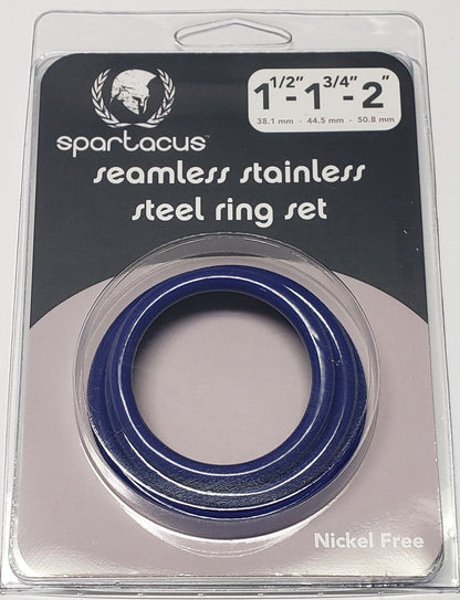 The blue Seamless Stainless Steel Ring Set.