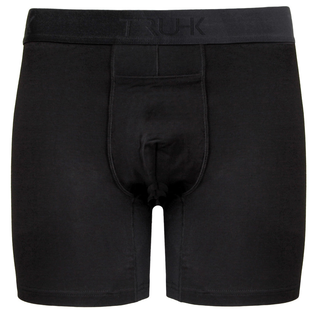 RodeoH TRUHK Black Pouch Front Boxer STP/Packing Underwear in black frontal view