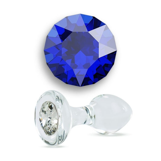 The majestic blue Crystal Delight Plug with Crystal Base.