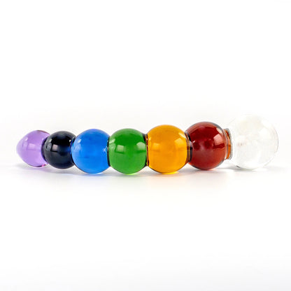 Crystal Rainbow Bubble Dildo with Dichrioic Bulb.