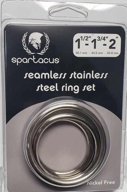 The silver Seamless Stainless Steel Ring Set.