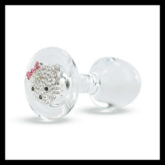 The side of the clear Crystal Magnetic Kitty Plug.