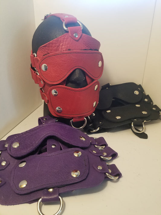 Bullhide Head Harness in Black, Purple and Red.