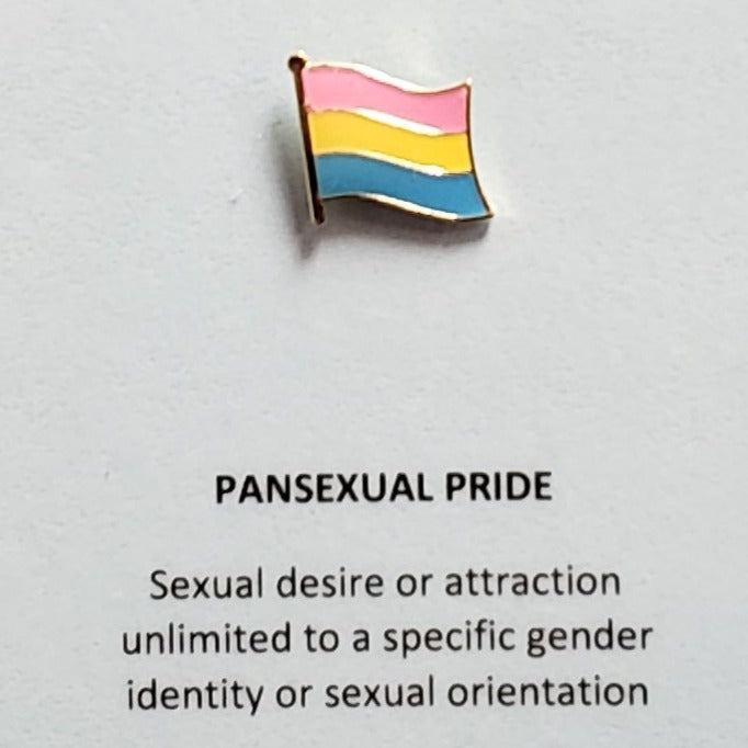 Enamel Pride Flag Lapel Pin Wavy Pansexual Pride