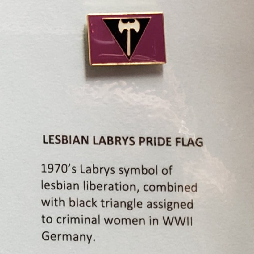 Enamel Pride Flag Lapel Pin Labrys Pride Flag Rectangle