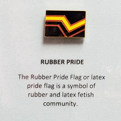 Enamel Pride Flag Lapel Pin Rubber Pride Flag Rectangle