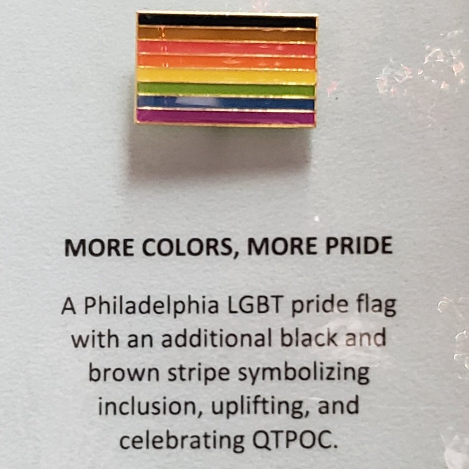 Enamel Pride Flag Lapel Pin Philly Pride Lg Rectangle