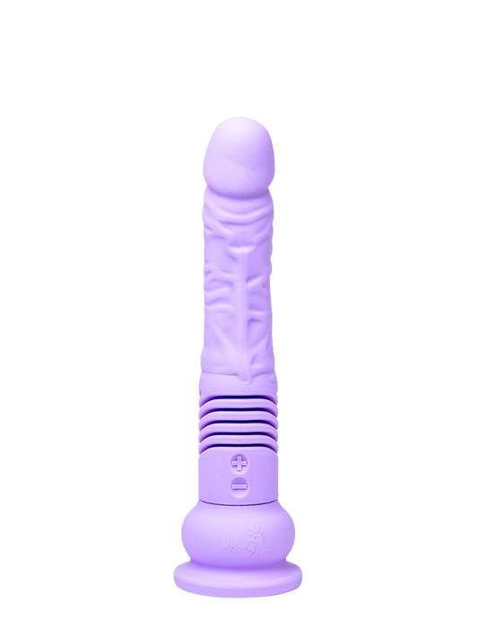 The Lilac Zen Teddy XL Thrusting Dildo.