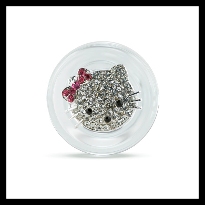 The front of the clear Crystal Magnetic Kitty Plug.