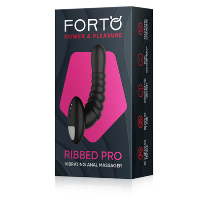 The packaging for the black FORTO Ribbed Pro Plug.