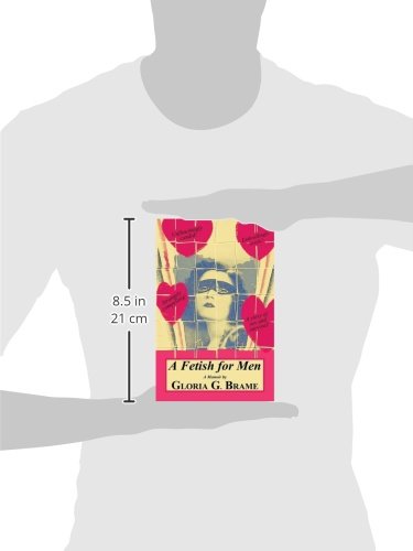 A diagram showing the size of A Fetish for Men - Gloria Brame. 8.5in, 21cm