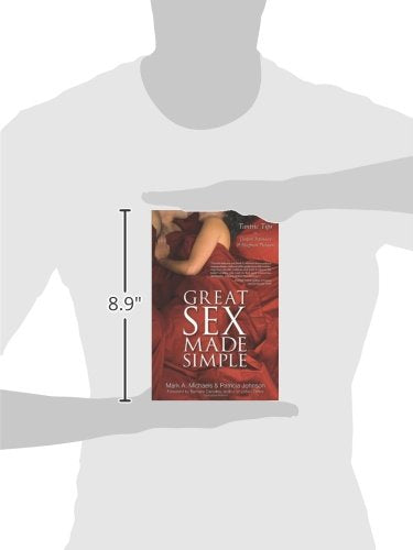 A diagram showing the size of the book; 8.9 in.