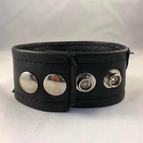 Back snap closure of Pride flag wrist cuff