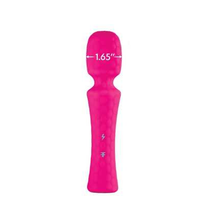 The pink femme funn ultra wand, diagram showing head size: 1.65".