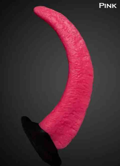 The pink Woofy Show Tail with Leather Base.