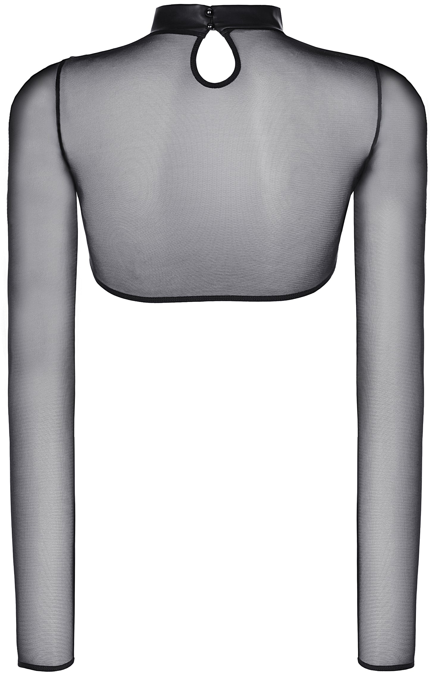 The back of the Mesh Shrug with Wetlook Collar.
