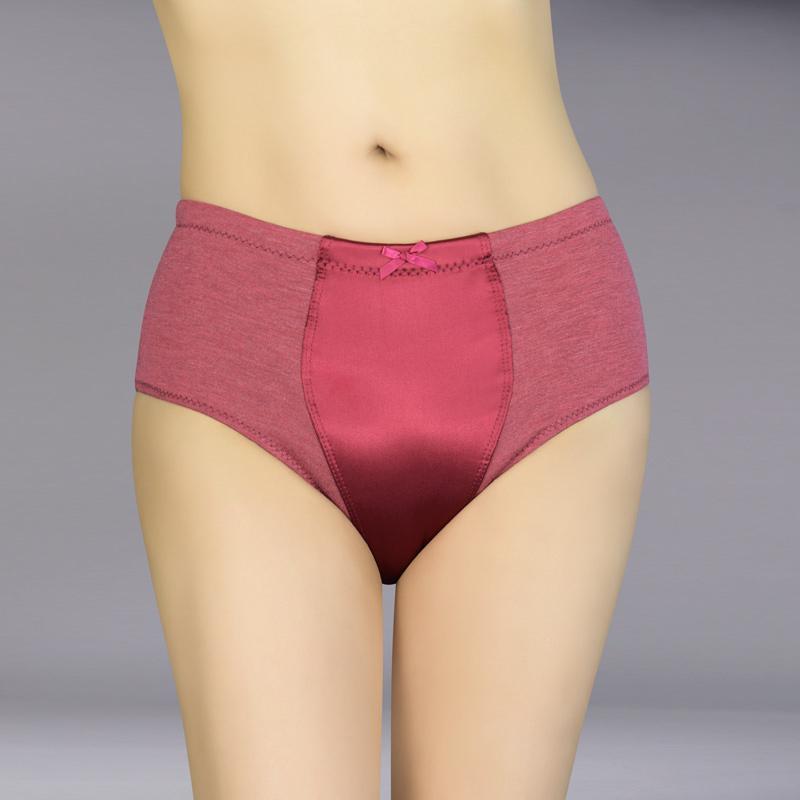 Max Smooth Ultra Fit Briefer Gaff on model in burgundy frontal view