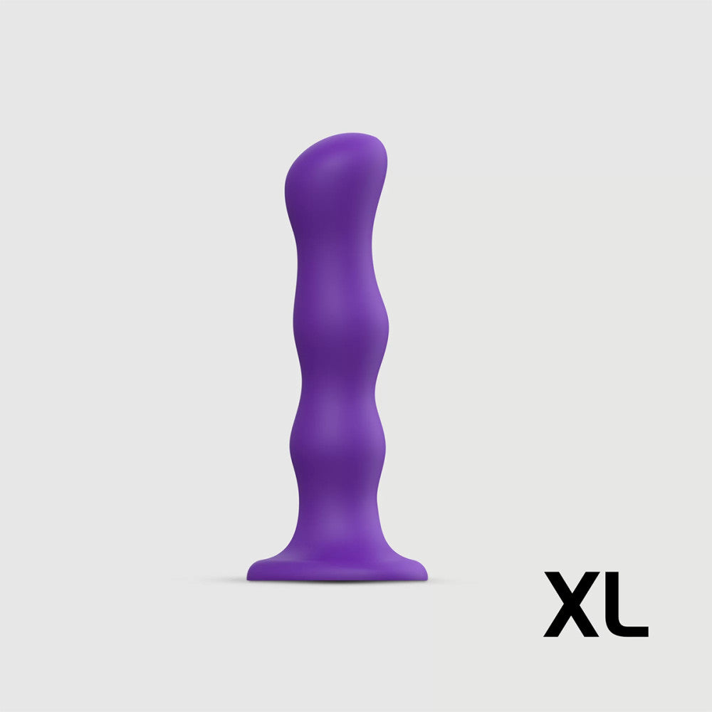 The purple extra large Strap-On-Me Shaking Balls Dildo.