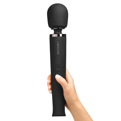 The black Le Wand Rechargeable Vibrator.