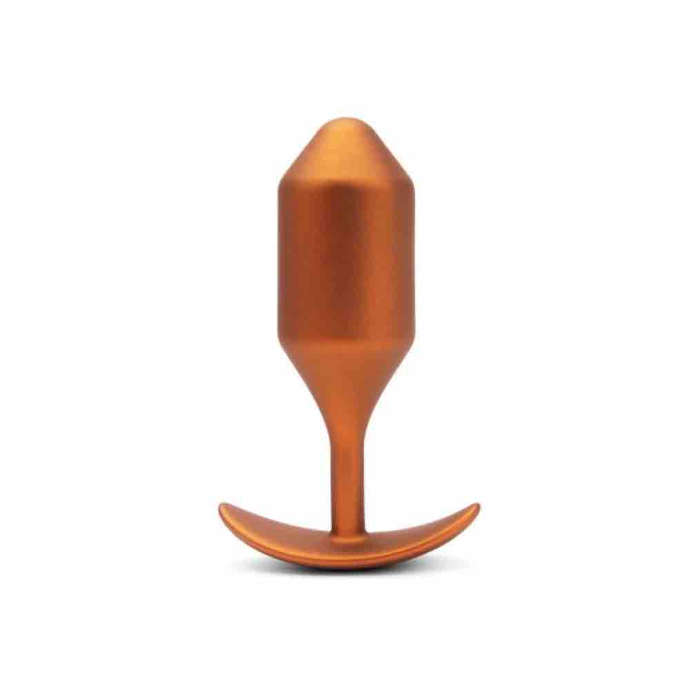 Size 4 Sunburst Orange B-Vibe Snug Plug.