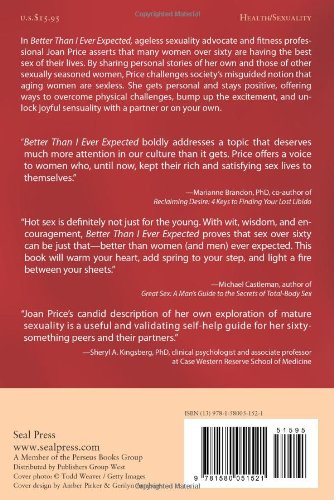 The back cover of Better Than I Ever Expected by Joan Price.