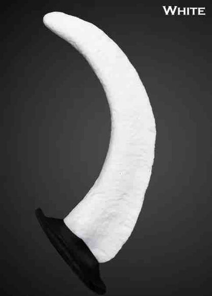 The white Woofy Show Tail with Leather Base.