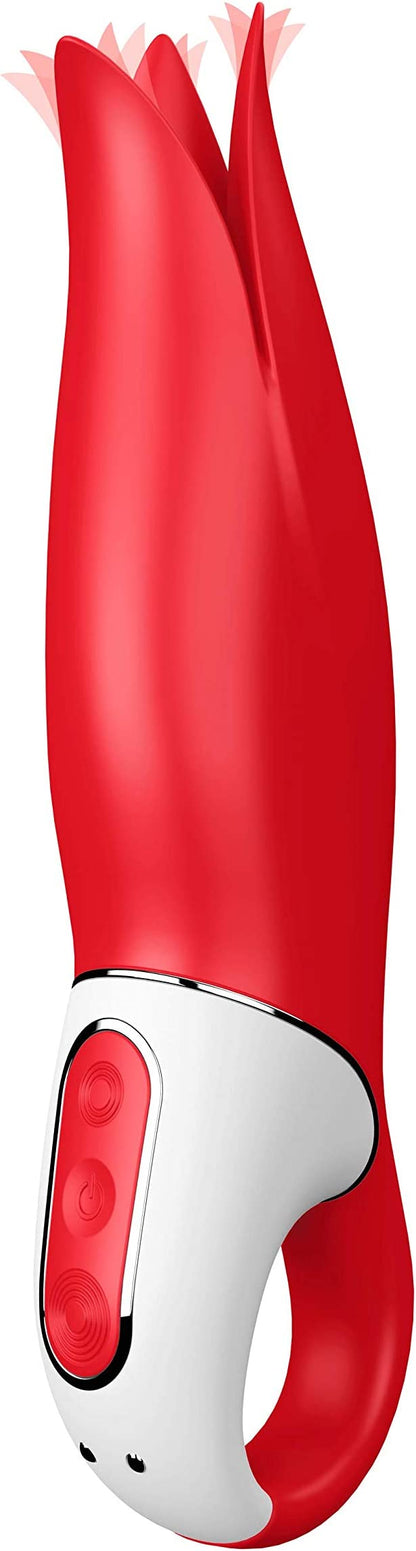 The right side and front of the Satisfyer Flower Power Vibrator.