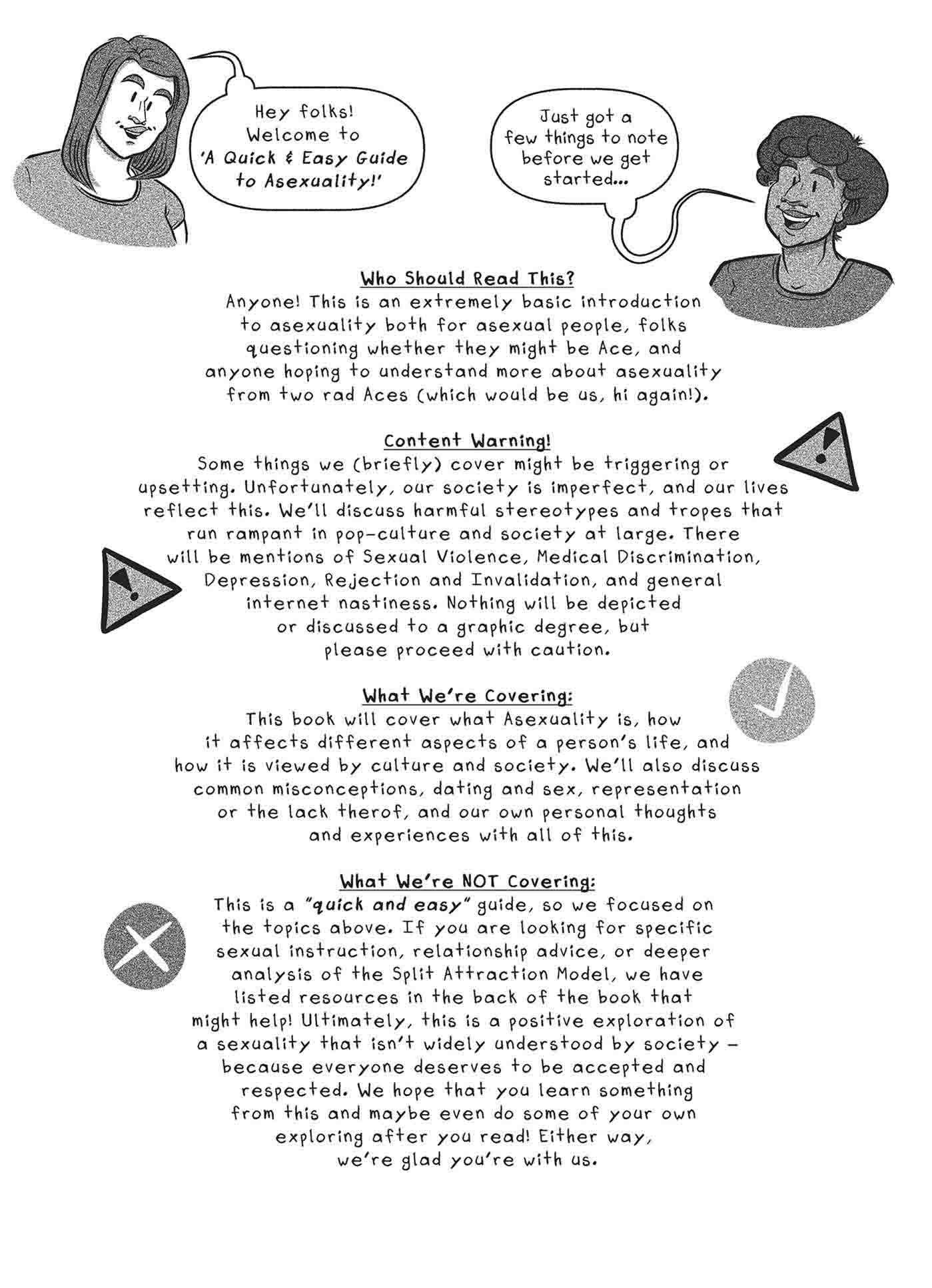 One of the inside Pages of A Quick & Easy Guide to Asexuality.