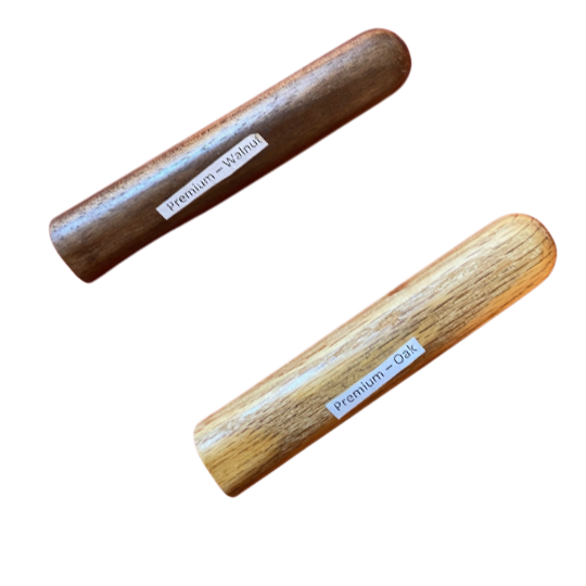 The walnut and the oak Premium Wood Handles.