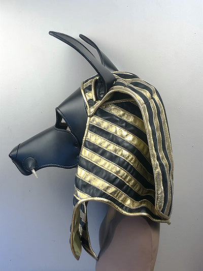 left facing leather Anubis mask